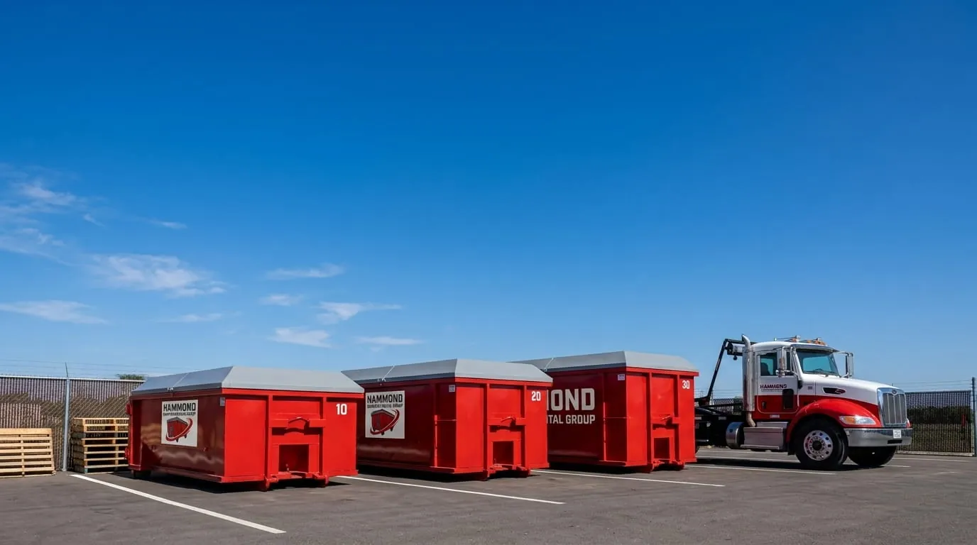 10, 15, 20 and 30 yard roll-off dumpsters available for rent in Hammond, LA 10, 15, 20 and 30 yard roll-off dumpsters available for rent in Hammond, LA